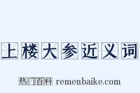 上楼大参近义词是什么意思的图片